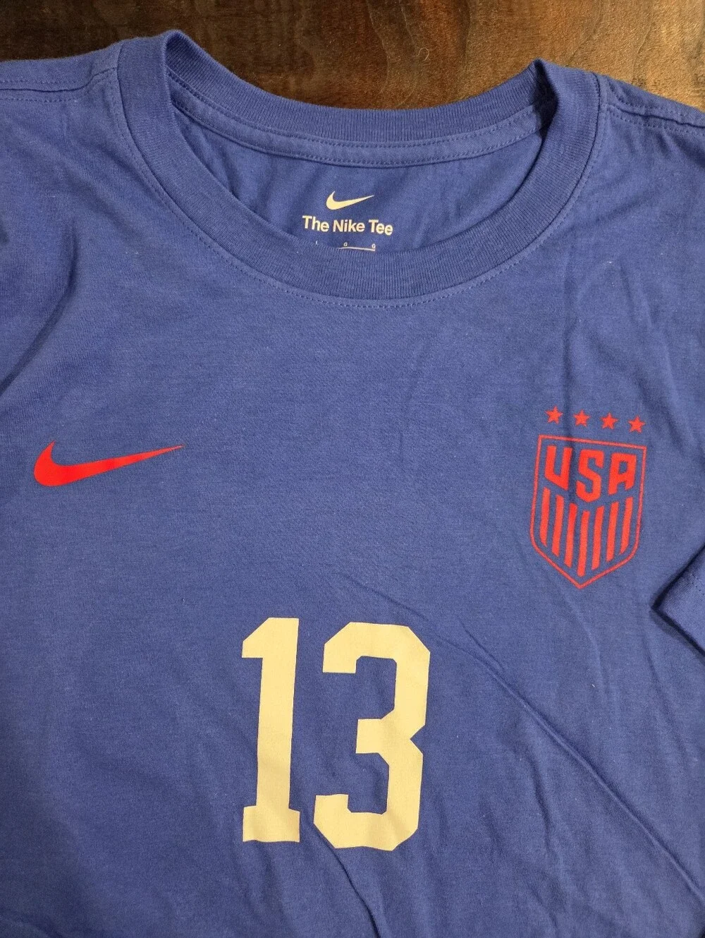 Men's Nike Core 2023-24 USWNT Soccer Alex Morgan #13 Tee